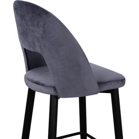 ΣΚΑΜΠΟ ΜΠΑΡ HARPER HM8526.01 ΒΕΛΟΥΔΟ ΓΚΡΙ ΜΕ ΜΕΤΑΛΛΙΚΟ ΣΚΕΛΕΤΟ 50Χ51Χ111Υ εκ. (σετ 2 τεμαχίων)