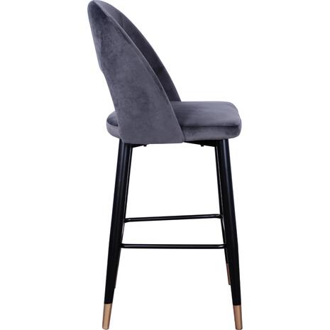 ΣΚΑΜΠΟ ΜΠΑΡ HARPER HM8526.01 ΒΕΛΟΥΔΟ ΓΚΡΙ ΜΕ ΜΕΤΑΛΛΙΚΟ ΣΚΕΛΕΤΟ 50Χ51Χ111Υ εκ. (σετ 2 τεμαχίων)