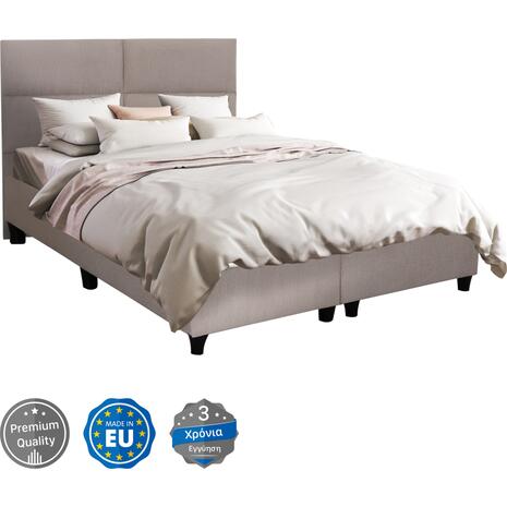ΚΡΕΒΑΤΙ MILO HM616.32 ΜΠΕΖ ΥΦΑΣΜΑ ΓΙΑ ΣΤΡΩΜΑ 160x200εκ