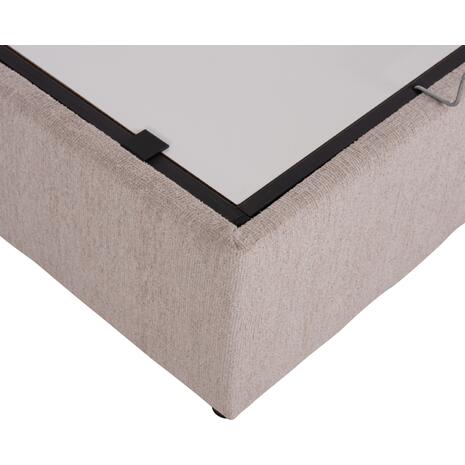 ΚΡΕΒΑΤΙ ΜΕ ΑΠΟΘ.ΧΩΡΟ DOLORES HM631.32 ΜΠΕΖ ΥΦΑΣΜΑ- ΓΙΑ ΣΤΡΩΜΑ 160x200εκ