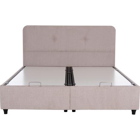 ΚΡΕΒΑΤΙ ΜΕ ΑΠΟΘ.ΧΩΡΟ DOLORES HM631.32 ΜΠΕΖ ΥΦΑΣΜΑ- ΓΙΑ ΣΤΡΩΜΑ 160x200εκ