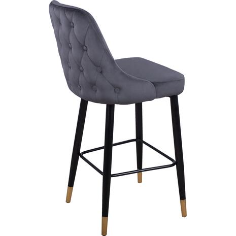 ΣΚΑΜΠΟ ΜΠΑΡ SERENITY HM8519.01 ΑΠΟ ΒΕΛΟΥΔΟ ΓΚΡΙ ΜΕ ΜΕΤΑΛΛΙΚΟ ΣΚΕΛΕΤΟ 51Χ57Χ110Υ εκ. (σετ 2 τεμαχίων)