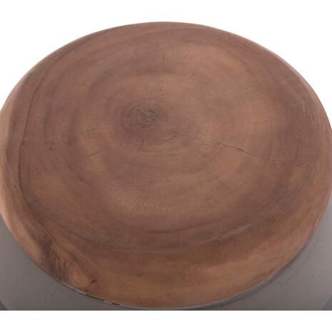 ΣΚΑΜΠΟ PUFFAT HM18172.03 FIBER CEMENT ΓΚΡΙ- ΞΥΛΟ TEAK TOP Φ45x46Υεκ.