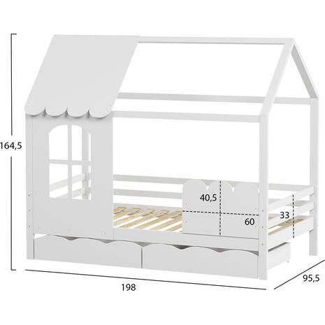 ΠΑΙΔΙΚΟ ΚΡΕΒΑΤΙ τ.MONTESSORI ΜΕ ΣΥΡΤΑΡΙΑ DOMER HM710.03 ΞΥΛΟ ΠΕΥΚΟΥ ΛΕΥΚΟ-ΣΤΡΩΜΑ 90x190εκ