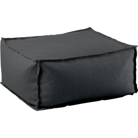 DEPO Πουφ Σκαμπό, 100% Αδιάβροχο, Ύφασμα Γκρι, Αποσπώμενο Κάλυμμα (Ε028,3)