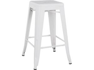 ΣΚΑΜΠΟ ΜΕΣΑΙΟΥ ΥΨΟΥΣ ΜΕΤΑΛΛΙΚΟ HM8573.21 MELITA ΣΕ ΛΕΥΚΟ ΜΑΤ 43x43x67Yεκ.