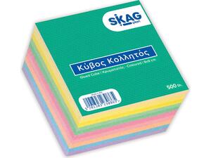 Κύβος σημειώσεων Skag "Δήλος" 9x9cm κολλητός χρωματιστός