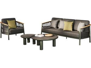 ΣΕΤ ΣΑΛΟΝΙ 5ΤΜΧ STREAM HM6426.07 ΠΡΑΣΙΝΟ ΑΛΟΥΜΙΝΙΟ-ΑΝΘΡΑΚΙ ΣΧΟΙΝΙ-OLEFIN