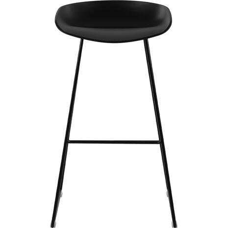 ΣΚΑΜΠΟ ΜΕΤΑΛΛΙΚΟ NAILA HM8450.02 ΜΕ ΚΑΘΙΣΜΑ PP ΜΑΥΡΟ 47x47x83 εκ. (σετ 2 τεμαχίων)