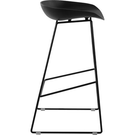 ΣΚΑΜΠΟ ΜΕΤΑΛΛΙΚΟ NAILA HM8450.02 ΜΕ ΚΑΘΙΣΜΑ PP ΜΑΥΡΟ 47x47x83 εκ. (σετ 2 τεμαχίων)