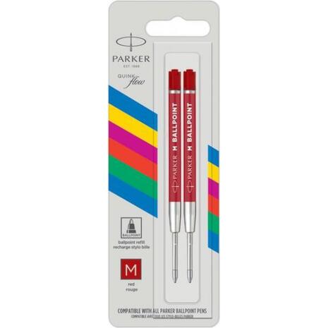 Ανταλλακτικά στυλό Parker P STD Economy Refill Ballpen medium κόκκινο  (συσκ.2τεμ) (Κόκκινο)