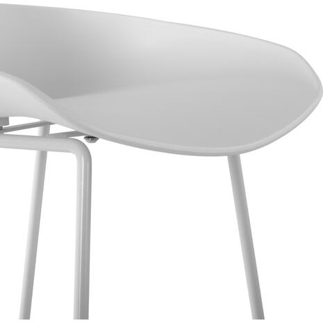 ΣΚΑΜΠΟ ΜΕΤΑΛΛΙΚΟ NAILA HM8450.01 ΜΕ ΚΑΘΙΣΜΑ PP ΛΕΥΚΟ 47x47x83 εκ. (σετ 2 τεμαχίων)