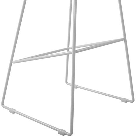 ΣΚΑΜΠΟ ΜΕΤΑΛΛΙΚΟ NAILA HM8450.01 ΜΕ ΚΑΘΙΣΜΑ PP ΛΕΥΚΟ 47x47x83 εκ. (σετ 2 τεμαχίων)