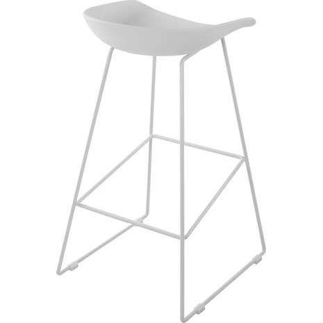 ΣΚΑΜΠΟ ΜΕΤΑΛΛΙΚΟ NAILA HM8450.01 ΜΕ ΚΑΘΙΣΜΑ PP ΛΕΥΚΟ 47x47x83 εκ. (σετ 2 τεμαχίων)