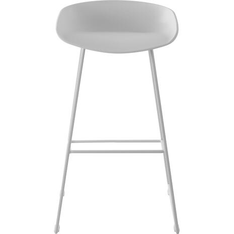 ΣΚΑΜΠΟ ΜΕΤΑΛΛΙΚΟ NAILA HM8450.01 ΜΕ ΚΑΘΙΣΜΑ PP ΛΕΥΚΟ 47x47x83 εκ. (σετ 2 τεμαχίων)