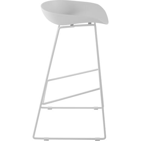 ΣΚΑΜΠΟ ΜΕΤΑΛΛΙΚΟ NAILA HM8450.01 ΜΕ ΚΑΘΙΣΜΑ PP ΛΕΥΚΟ 47x47x83 εκ. (σετ 2 τεμαχίων)