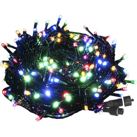 100 Λαμπάκια LED Πολύχρωμα σε Σειρά με Επέκταση & Προγράμματα IP44 5m (δεν Περιέχεται ο Μετασχηματιστής)