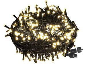 100 Λαμπάκια LED Λευκό Θερμό σε Σειρά με Επέκταση & Προγράμματα IP44 5m (δεν Περιέχεται ο Μετασχηματιστής)