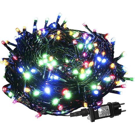 180 Λαμπάκια LED Πολύχρωμα σε Σειρά με Προγράμματα IP44 12m