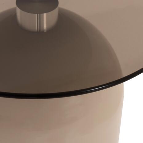 ΣΕΤ 2 ΤΡΑΠΕΖΙΑ ΣΑΛΟΝΙΟΥ BELLINS HM18314.04 ΜΠΕΖ ΜΕΤΑΛ.ΒΑΣΕΙΣ--ΓΥΑΛΙ Φ50εκ & Φ40εκ