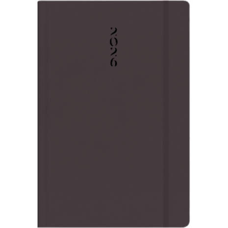 Ημερολόγιο ημερήσιο The Writing Fields All Times 320 12x17cm 2026 ημιεύκαμπτo εξώφυλλο από ματ δερματίνη μαύρο