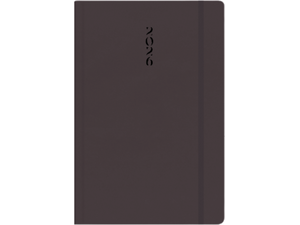 Ημερολόγιο ημερήσιο The Writing Fields All Times 320 14x21cm 2026 με λάστιχο ημιεύκαμπτo εξώφυλλο από ματ δερματίνη μαύρο