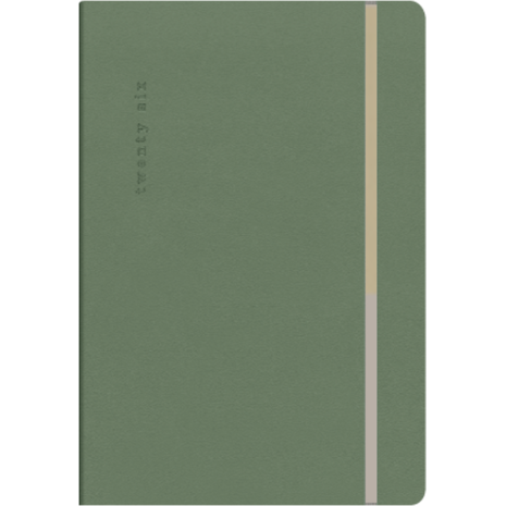 Ημερολόγιο ημερήσιο The Writing Fields Desires 4400 14x21cm 2026 με λάστιχο soft εξώφυλλο Olive