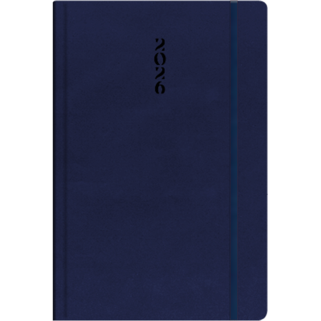 Ημερολόγιο ημερήσιο The Writing Fields All Times 320 17x24cm 2026 ημιεύκαμπτo εξώφυλλο από ματ δερματίνη μπλε