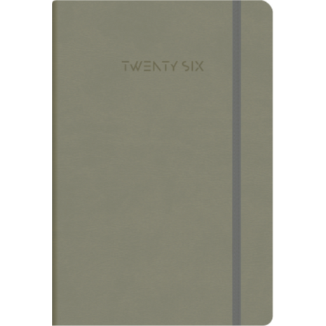 Ημερολόγιο ημερήσιο The Writing Fields Wonders 4700 14x21cm 2026 βελούδινη υφή με λάστιχο ανθρακί