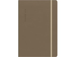 Ημερολόγιο ημερήσιο The Writing Fields Desires 4400 17x24cm 2026 με λάστιχο soft εξώφυλλο καφέ