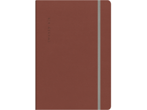 Ημερολόγιο ημερήσιο με λάστιχο soft εξώφυλλο γαζί στην ράχη TWF Desires 4400 2026 13,8x20,4εκ Κερασί