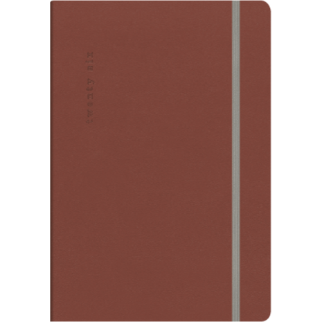 Ημερολόγιο ημερήσιο με λάστιχο soft εξώφυλλο γαζί στην ράχη TWF Desires 4400 2026 13,8x20,4εκ Κερασί