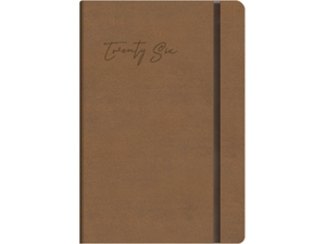 Ημερολόγιο ημερήσιο The Writing Fields Elegant Soft 1070B 14x21cm 2026 με λάστιχο εξώφυλλο ανάγλυφη αίσθηση Latte