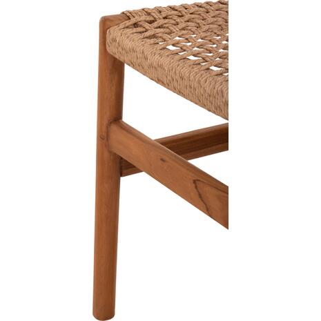 ΚΑΡΕΚΛΑ ΤΡΑΠΕΖΑΡΙΑΣ DINIZ HM6554 ΞΥΛΟ TEAK ΦΥΣΙΚΟ--ΣΥΝΘ.ΣΧΟΙΝΙ 48x60x84Υεκ.