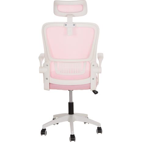 ΚΑΡΕΚΛΑ ΓΡΑΦΕΙΟΥ BLAZER HM1205.04 ΡΟΖ MESH-ΛΕΥΚΟΣ ΣΚΕΛΕΤΟΣ NYLON 60,5x47x85,5Υεκ.