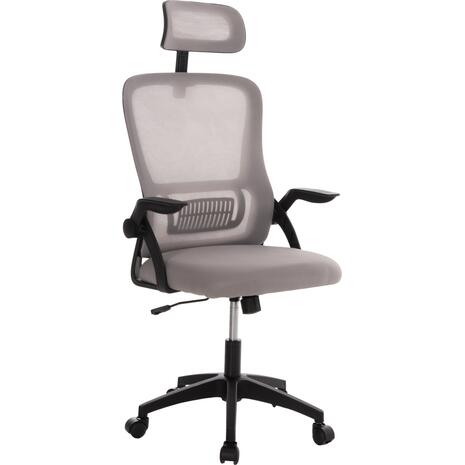 ΚΑΡΕΚΛΑ ΓΡΑΦΕΙΟΥ BLAZER HM1205.05 ΓΚΡΙ MESH-ΜΑΥΡΟΣ ΣΚΕΛΕΤΟΣ NYLON 60,5x47x85,5Υεκ.