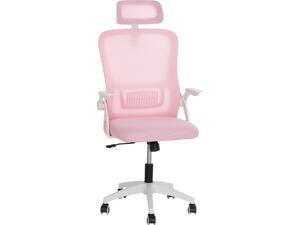 ΚΑΡΕΚΛΑ ΓΡΑΦΕΙΟΥ BLAZER HM1205.04 ΡΟΖ MESH-ΛΕΥΚΟΣ ΣΚΕΛΕΤΟΣ NYLON 60,5x47x85,5Υεκ.