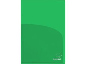 Ζελατίνα Typotrust PP δίπτυχη με 2 θήκες Α4 170mic ημιδιάφανη πράσινη (1 τεμάχιο)