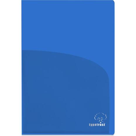 Ζελατίνα Typotrust PP δίπτυχη με 2 θήκες Α4 170mic ημιδιάφανη μπλε (1 τεμάχιο)