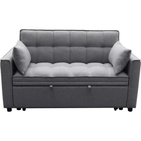 ΚΑΝΑΠΕΣ ΚΡΕΒΑΤΙ 2-ΘΕΣΙΟΣ BORG HM3289.01 ΓΚΡΙ ΥΦΑΣΜΑ 140x100x80Υεκ