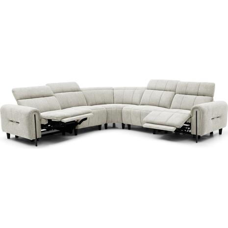 ΓΩΝΙΑΚΟΣ ΚΑΝΑΠΕΣ ΜΕ RECLINE ORACLE HM3290.02 ΜΠΕΖ ΥΦΑΣΜΑ 260x260x90(κάθισμα)x94Υεκ.