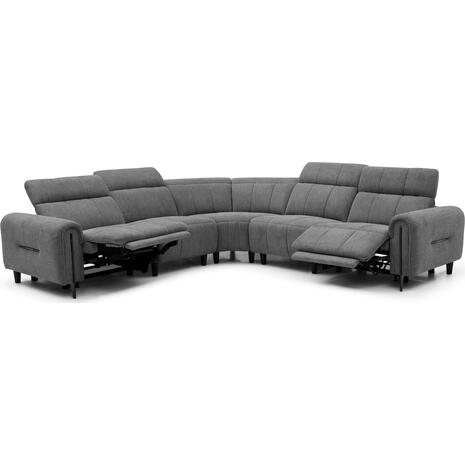 ΓΩΝΙΑΚΟΣ ΚΑΝΑΠΕΣ ΜΕ RECLINE ORACLE HM3290.01 ΓΚΡΙ ΥΦΑΣΜΑ 260x260x90(κάθισμα)x94Υεκ.