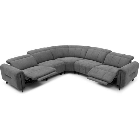 ΓΩΝΙΑΚΟΣ ΚΑΝΑΠΕΣ ΜΕ RECLINE ORACLE HM3290.01 ΓΚΡΙ ΥΦΑΣΜΑ 260x260x90(κάθισμα)x94Υεκ.