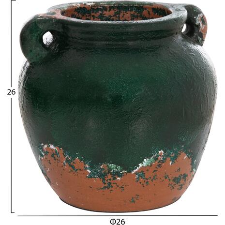 ΔΙΑΚΟΣΜΗΤΙΚΟ ΒΑΖΟ HM4380 ΤΕΡΑΚΟΤΑ ΣΕ ANTIQUE ΠΡΑΣΙΝΗ ΑΠΟΧΡΩΣΗ Φ26Χ26Yεκ.