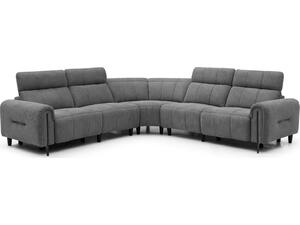 ΓΩΝΙΑΚΟΣ ΚΑΝΑΠΕΣ ΜΕ RECLINE ORACLE HM3290.01 ΓΚΡΙ ΥΦΑΣΜΑ 260x260x90(κάθισμα)x94Υεκ.