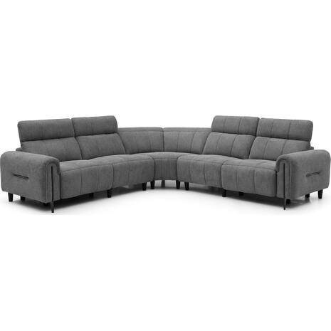 ΓΩΝΙΑΚΟΣ ΚΑΝΑΠΕΣ ΜΕ RECLINE ORACLE HM3290.01 ΓΚΡΙ ΥΦΑΣΜΑ 260x260x90(κάθισμα)x94Υεκ.