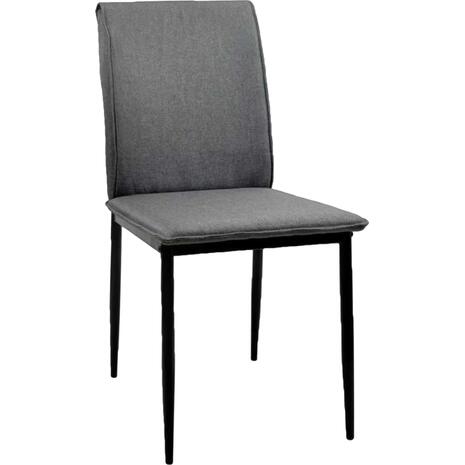 ΚΑΡΕΚΛΑ ΤΡΑΠΕΖΑΡΙΑΣ PERKY HM18347.01 ΓΚΡΙ ΥΦΑΣΜΑ-ΜΕΤΑΛ. ΠΟΔΙΑ ΜΑΥΡΑ 42x58x89,5Υεκ (σετ 4 τεμαχίων)