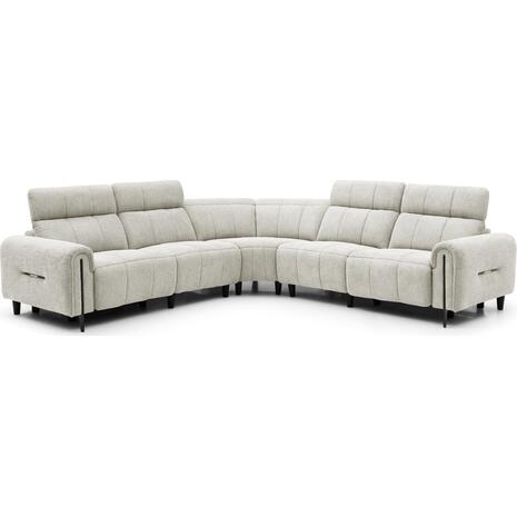 ΓΩΝΙΑΚΟΣ ΚΑΝΑΠΕΣ ΜΕ RECLINE ORACLE HM3290.02 ΜΠΕΖ ΥΦΑΣΜΑ 260x260x90(κάθισμα)x94Υεκ.