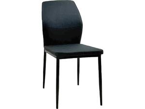 ΚΑΡΕΚΛΑ ΤΡΑΠΕΖΑΡΙΑΣ DIAZ HM18346.02 ΜΑΥΡΟ ΥΦΑΣΜΑ & ΜΕΤΑΛΛΙΚΑ ΠΟΔΙΑ 41,5x52x87Υεκ. (σετ 4 τεμαχίων)