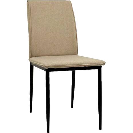 ΚΑΡΕΚΛΑ ΤΡΑΠΕΖΑΡΙΑΣ PERKY HM18347.04 ΜΠΕΖ ΥΦΑΣΜΑ-ΜΕΤΑΛ. ΠΟΔΙΑ ΜΑΥΡΑ 42x58x89,5Υεκ (σετ 4 τεμαχίων)